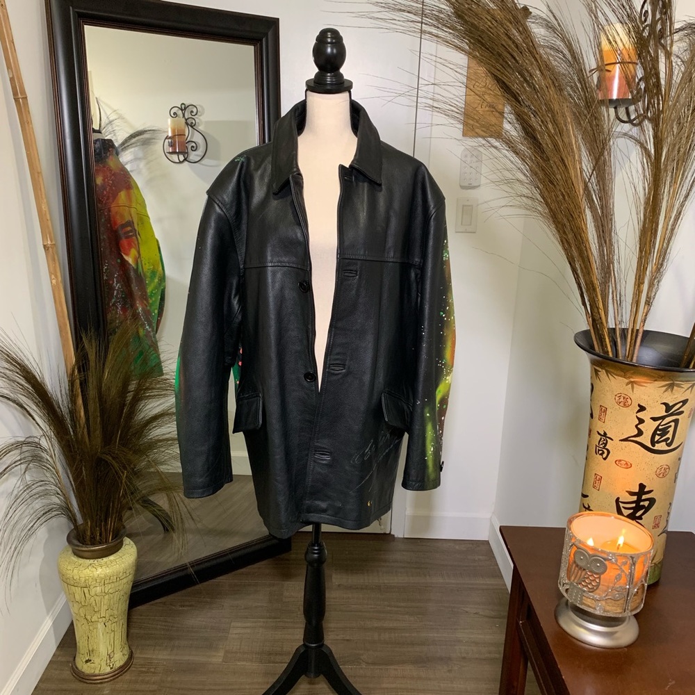 Custom Men’s Merino International Leather Coat - Picture 3 of 8